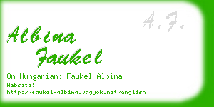 albina faukel business card